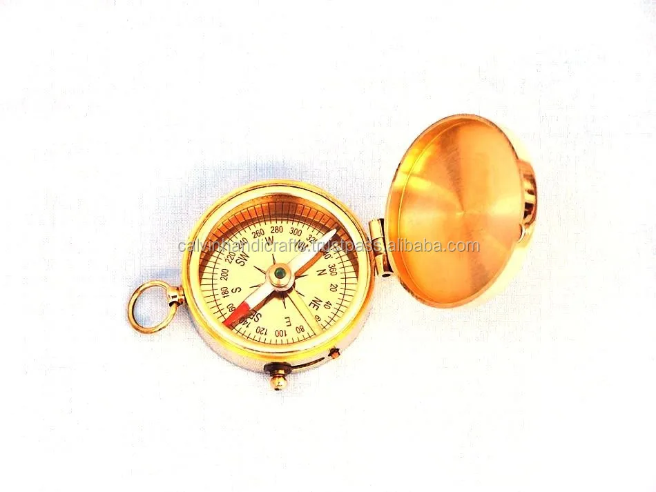 Vintage Mini Pocket Compasses 2/" Gift 100/% Genuine gift Brass Handheld COMPASS