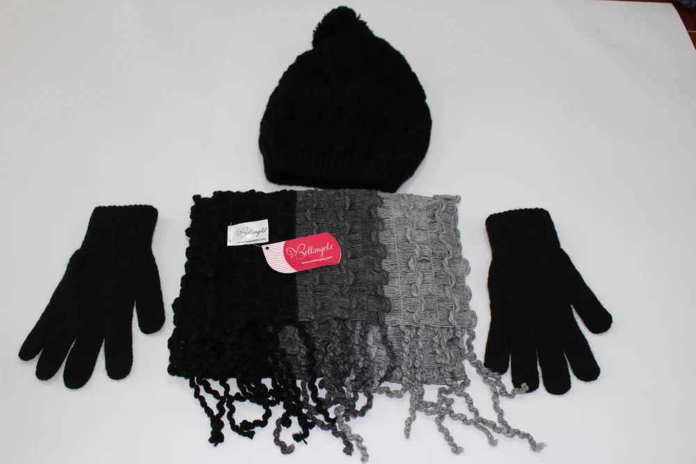 Winter Beanie Hat Gloves And Scarf Set - Buy Knitted Women Winter Hat ...