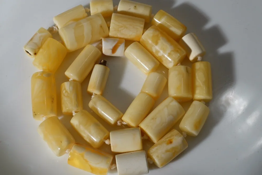 white amber necklace