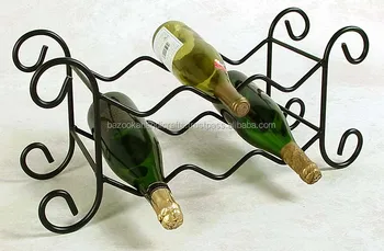 Black Metal Wine Rack Iron Holder Decorative Bottle Black Metal Wine Rack Iron Holder Decorative Bottle