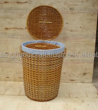 wicker box with lid