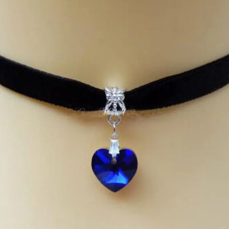 collier ras de cou bleu collier ras de cou bleu