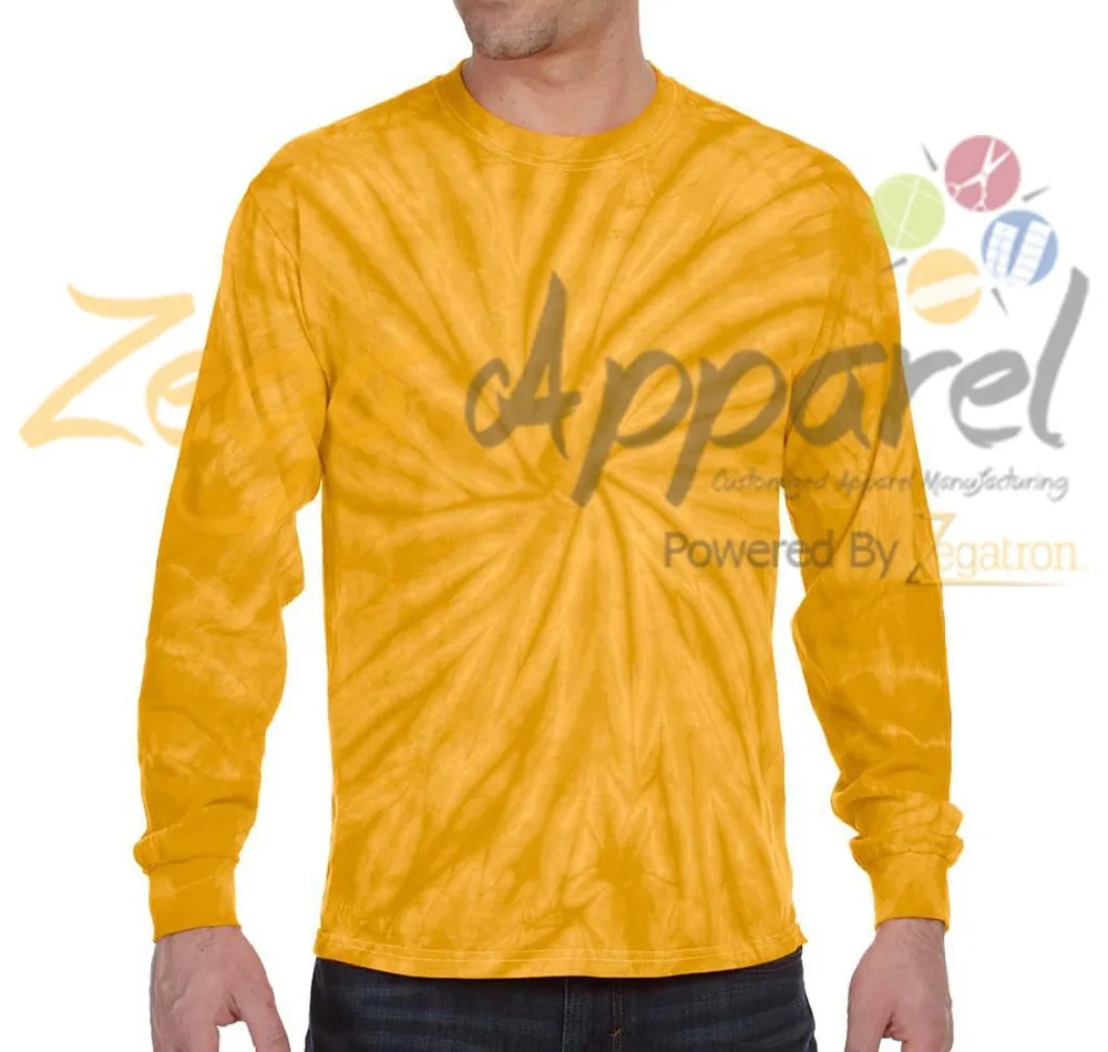 Zegaapparel Fashion Custom Long Sleeve Men Tie Dye T shirts
