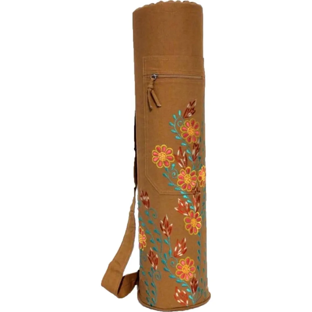 Wildlife Flower Embroidered Fashionable Yoga Mat And Kit Bag Buy At