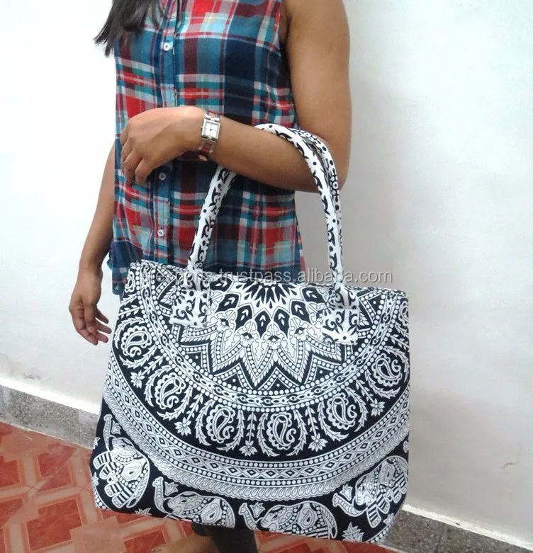 Indian Cotton Designer Mandala Bag Cotton Shopping Purse Women Handbags - Buy Purses And ...
