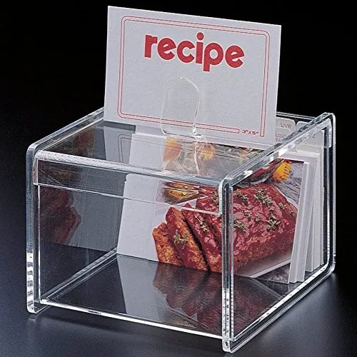 Hot Sale Recipe Box/ Acrylic Recipe Box/ Recipe Holder Buy Recipe Box