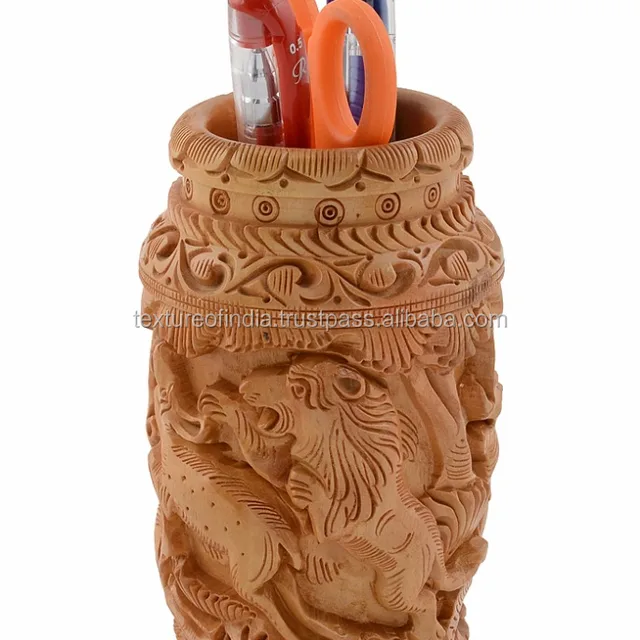 2017 Customized Pen Stand Wood Products Supplier Wholesale Wood Crafts