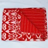 Hand stitched pattern kantha quilt throw handmade bedspread gudari