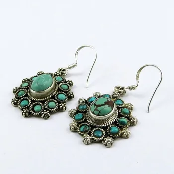 Sweet Vision Turquoise 925 Sterling Silver Earring Indian Turquoise 925 Sterling Silver Earring Indian Jewelry Manufacturer