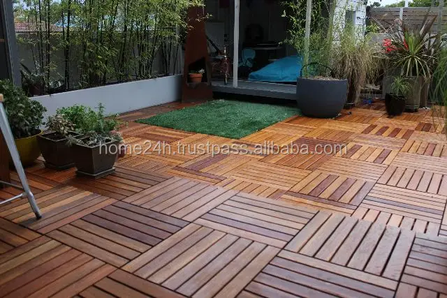 Base de plástico cubierta de madera piso/de plástico entrelazadas
