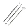 3pcs Stainless Steel Teeth Dental Dentist Tool Scaler Explorer Oral Cavity Kit