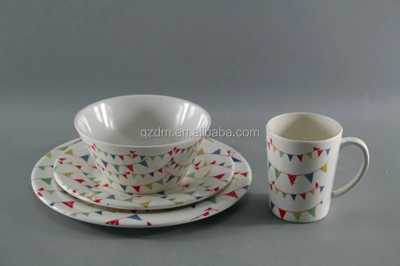 Porcelain Melamine Dinner Set Plastic Tableware Set