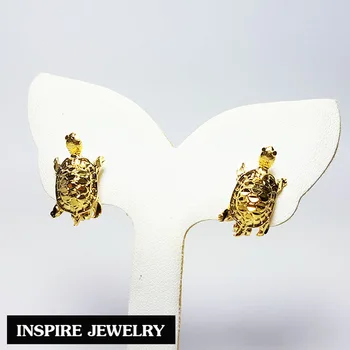 Inspire Jewelry 24k Gold Lucky Turtle Earrings Thai Quality For Inspire Jewelry 24k Gold Lucky Turtle Earrings Thai Quality For Hiness And Prosperity