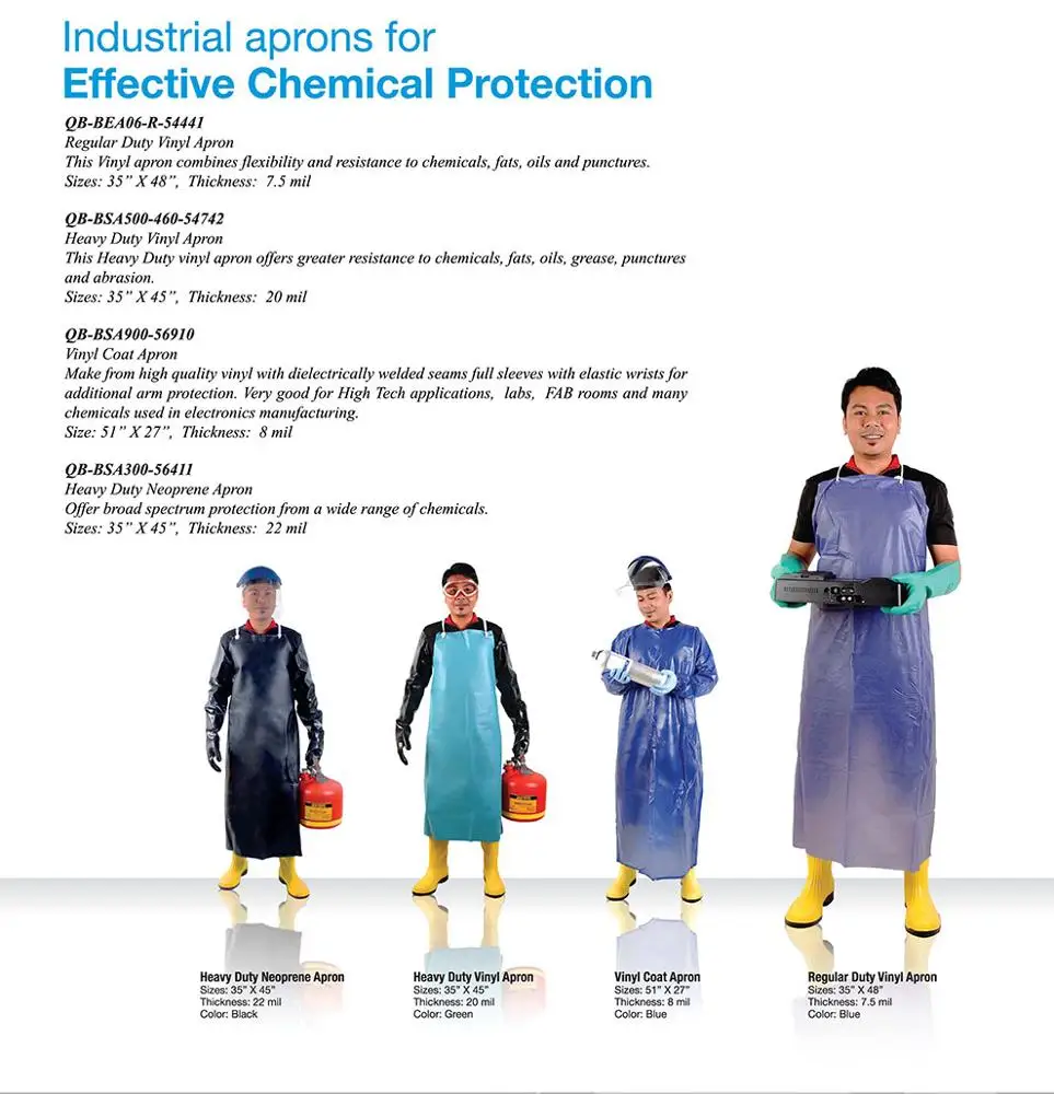 Qb High Quality Vinyl Coat Apron,Chemical Resistance,Frontal Protection ...