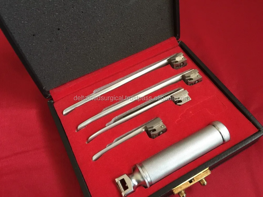 Miller Laryngoscope Set 5 Blades Conventional Diagnose Examination