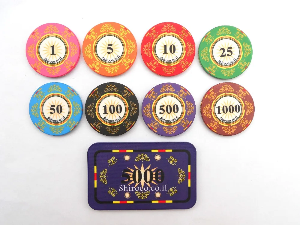 flower ceramic poker chip