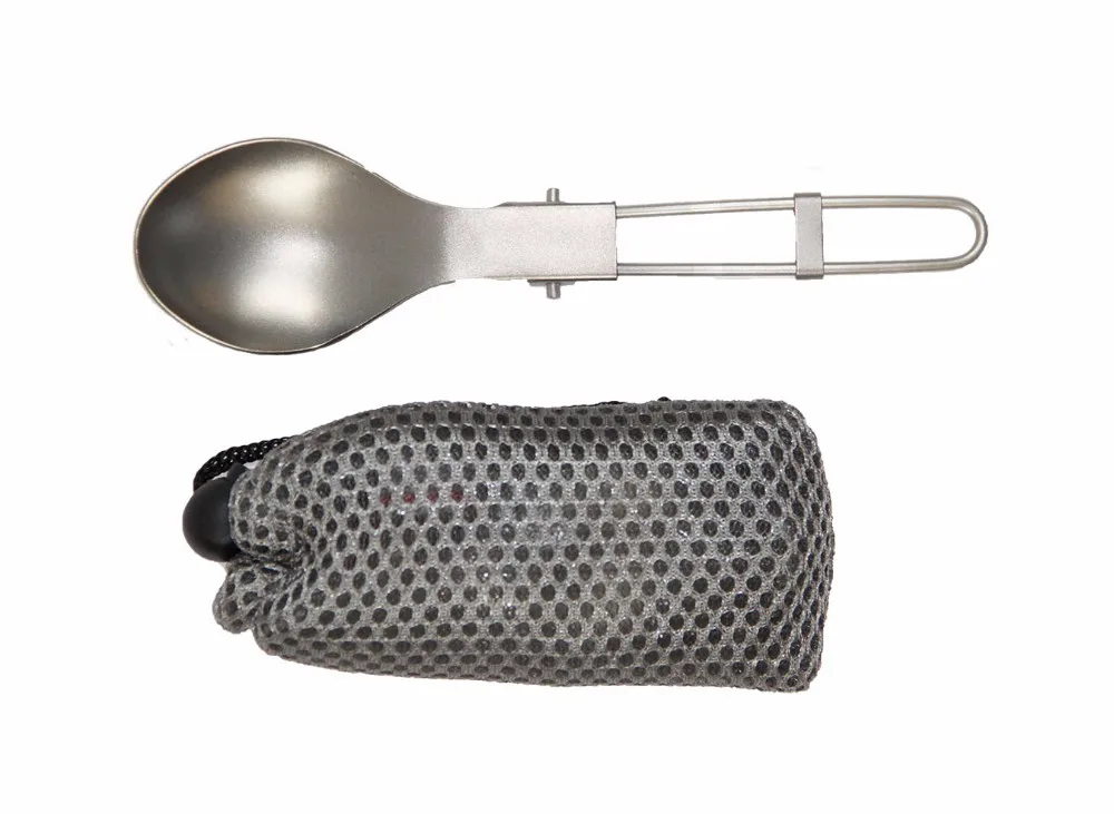 Titanium Rotating Spork, Travel-Friendly Design, 16.7x2.6x0.25cm, 2in-1