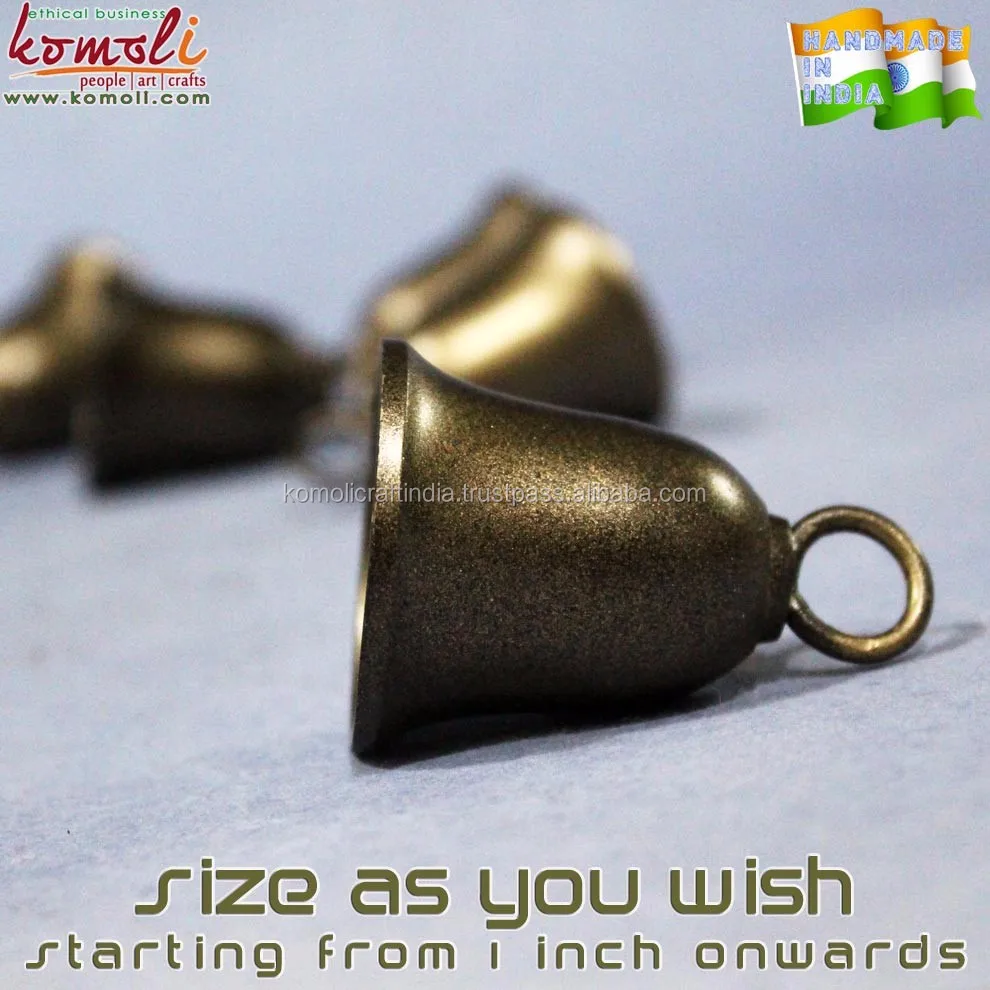 Custom Design Small Brass Bells Metal Indian Temple Bells Metal Craft