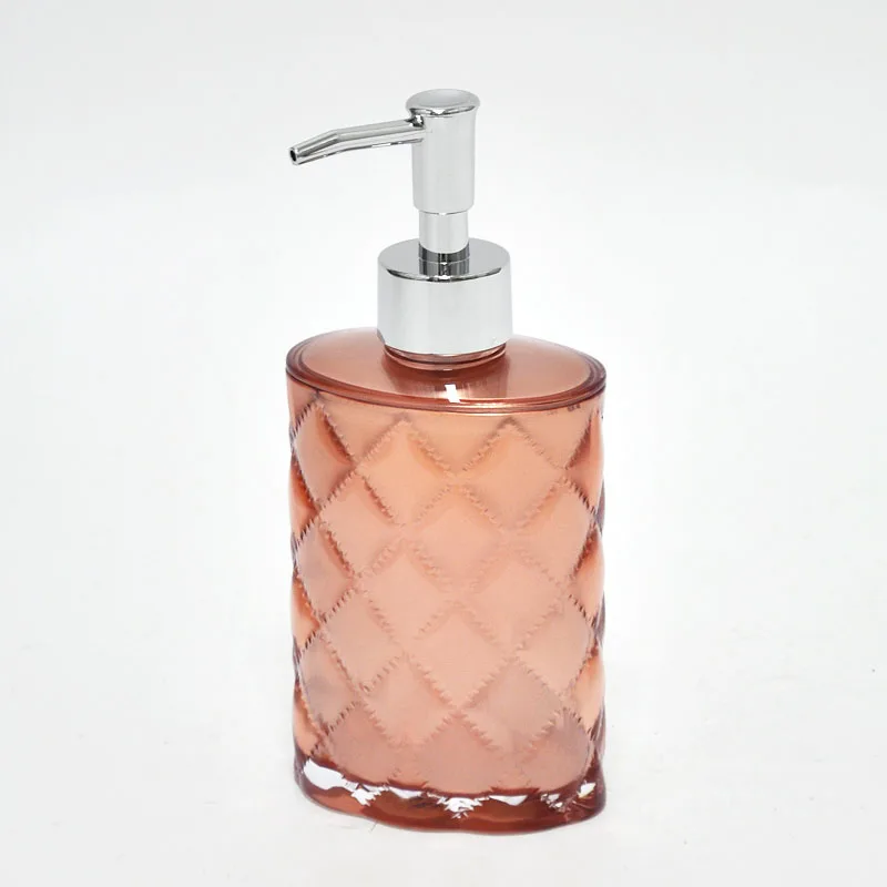 Rose Gold Diamond Pattern Bathroom Accessory Set Buy Rose Gold