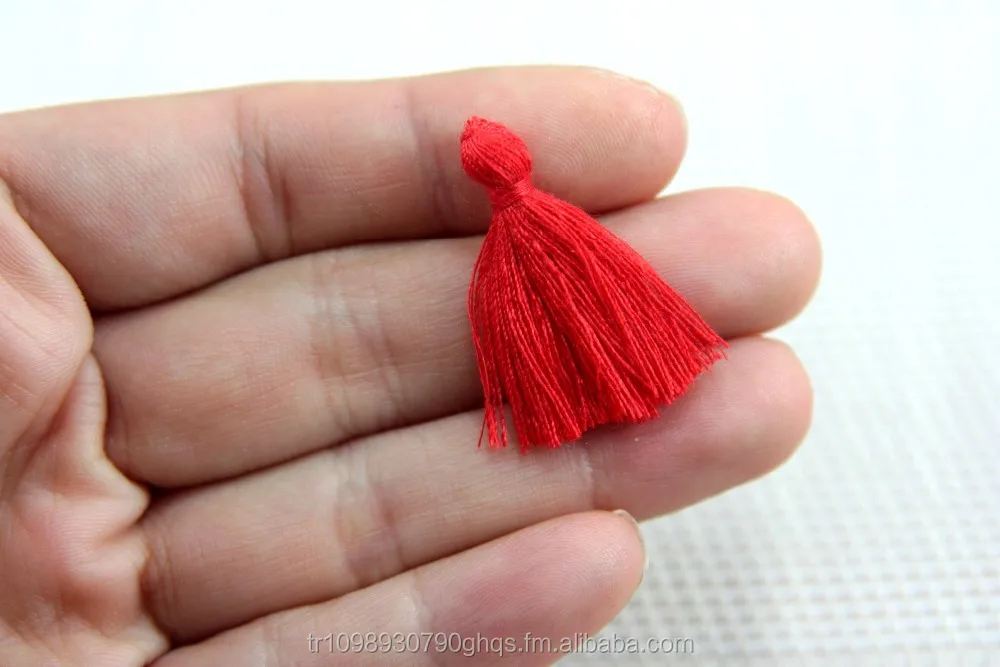 Mini Tassels, 2,5cm Cotton Tassels, Tiny Short Cotton Tassels, Pink Cotton Tassel, Handmade Mini Tassels, Mini Cotton Tassle