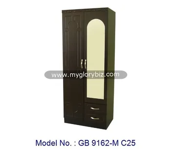 Bedroom Furniture Almirah latest 2 doors mdf wardrobe with mirror modern wooden almirah Bedroom Furniture Almirah latest 2 doors mdf wardrobe with mirror modern wooden almirah