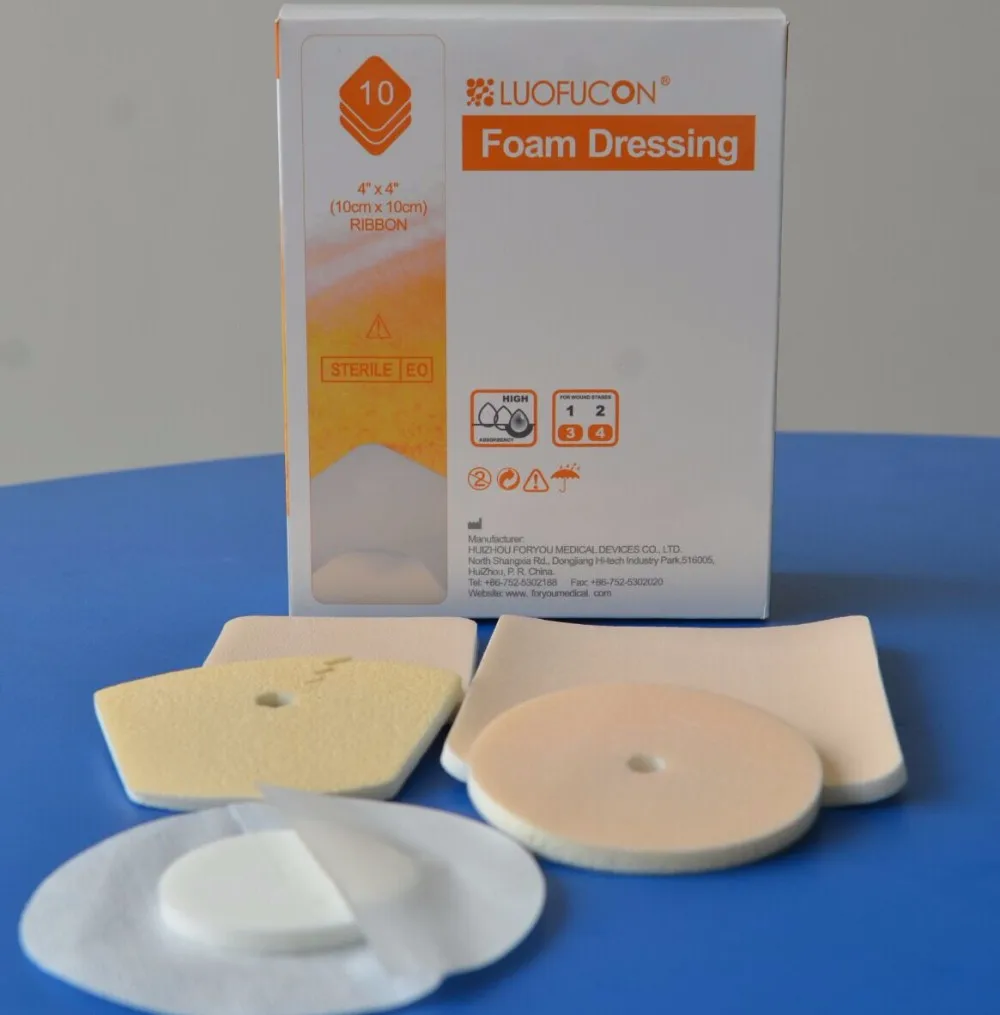 Silicone Foam Dressing With Border (adhesive) 6" X 6" (15 Cm X 15 Cm