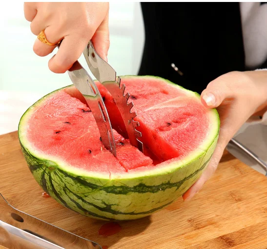 Modern Safe Stainless Steel Fruit Melon Watermelon Cutter
