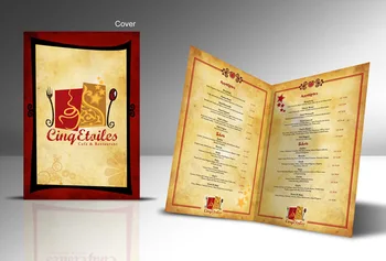 kraft paper menu