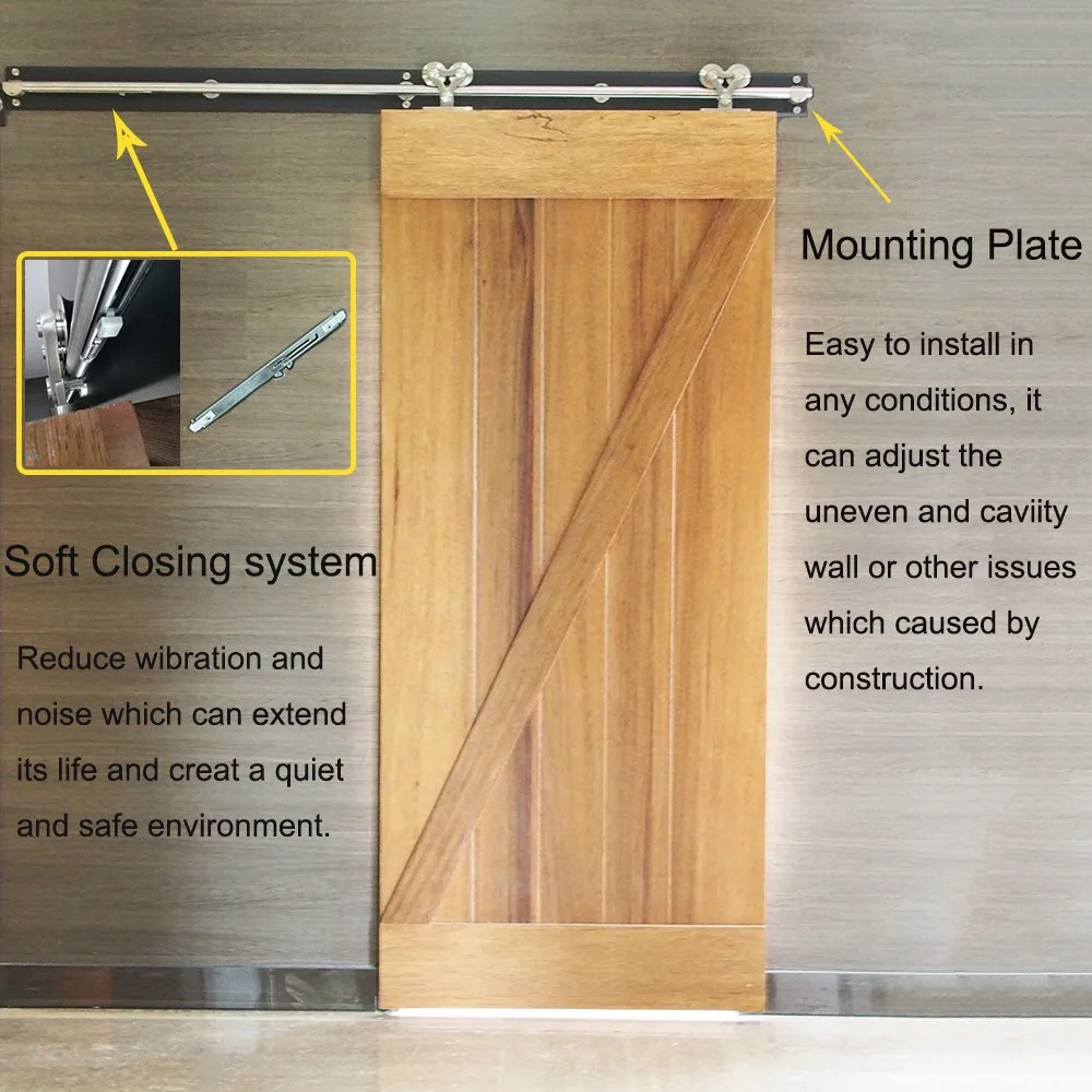 Top Hung Sliding Barn Door Tracks Rails Hardware,Modern Style,Heavy