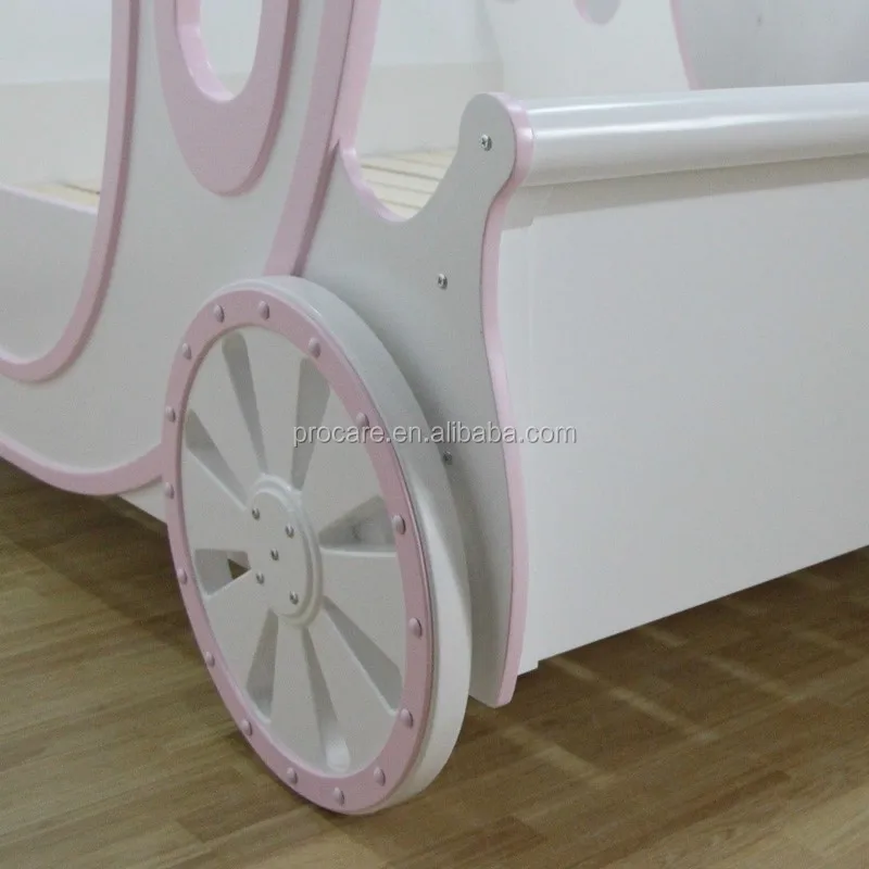 Hand Made French Birch Wood Princess Bed for Girls