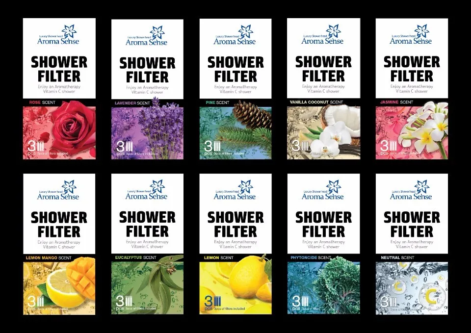 As9000rb (aroma Sense 9000 Shower Head Matt Black Shower Head) Made In