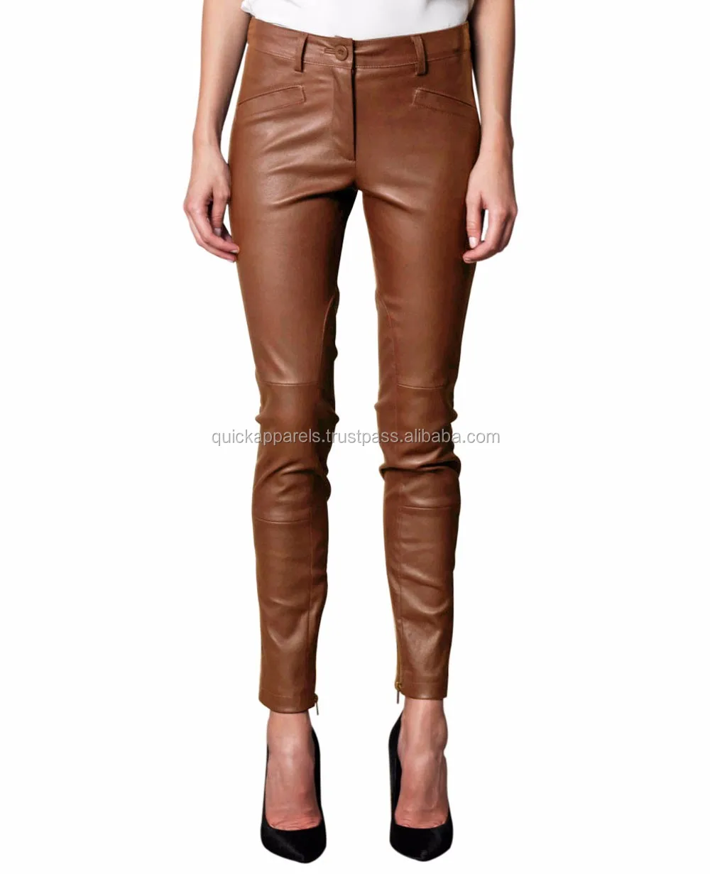 stretch leather pants