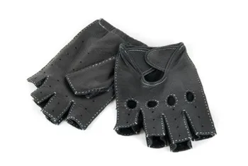 Genuine Leather Men's Driving Gloves White 7011