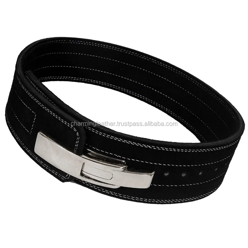 Black Color Leather Lever Belts Buy Suede Lever Power Lifitng Belt