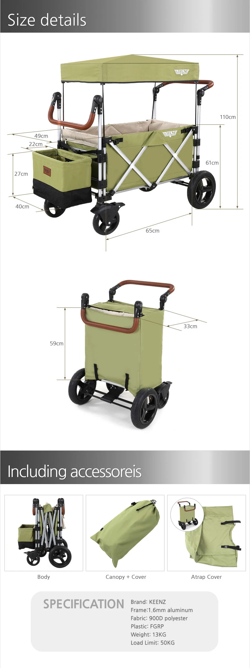 keenz wagon dimensions