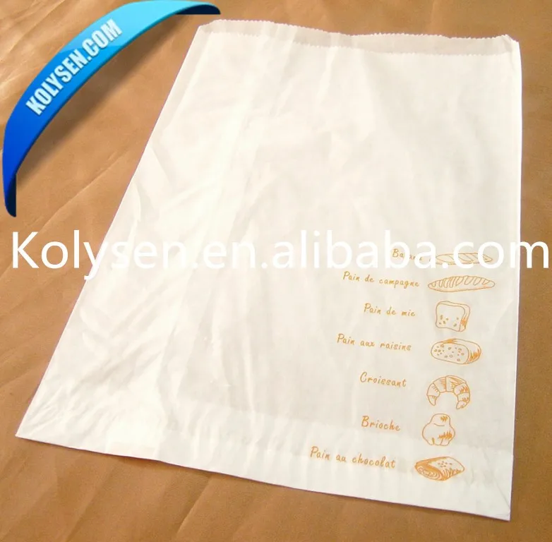 Take away chips paper bag grease proof white bag