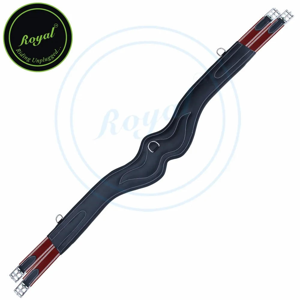 Royal Wave Over Lay Girth/burgundy Elastic White Linesblack135 Cmss