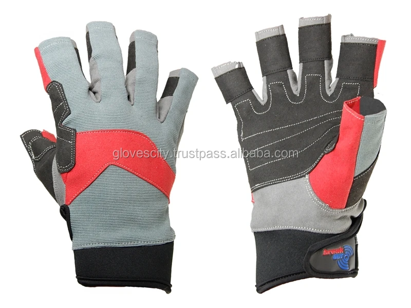 Excellent Protection Pu Leather Sailing Gloves/ Buy Excellent