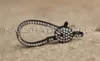 Pave Setting Big Size Lobster Claw Design Both Side C.Z Studded 925 Sterling Silver Oxidized Clasp Lock Jewelry Finding