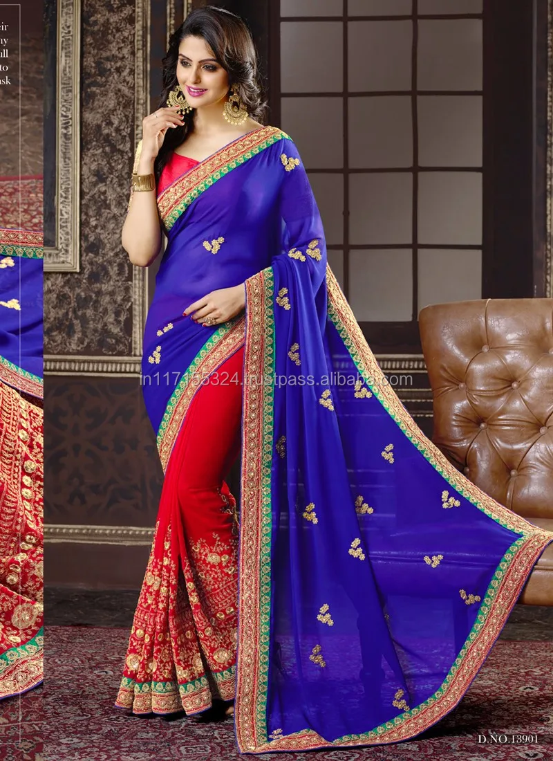 Double Color Designer Saree - Saree Wholesale - Buy Online Saree ...