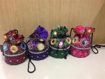 Wedding Favor Jewelry Ng Satin Mirrorwork Small Potli Evening Wedding Favor Jewelry Ng Satin Mirrorwork Small Potli Evening Bag Gift Pouches Pouch