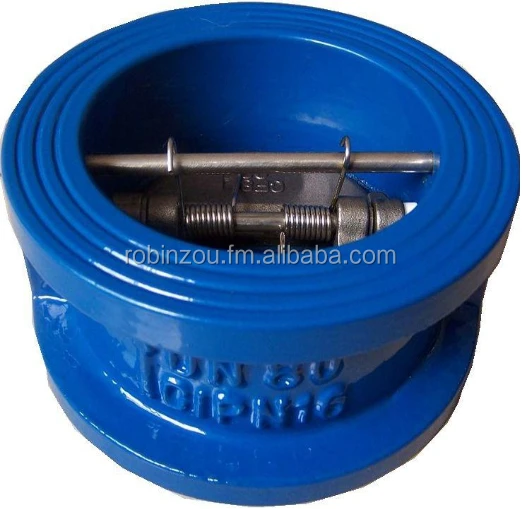 
DIN PN10/PN16 Cast Iron wafer Double Door Check Valve DN40-DN900 
