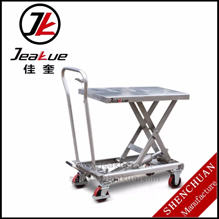 100kg Aluminium Pedal Lifting Mini Scissor Lift Table For Transporting