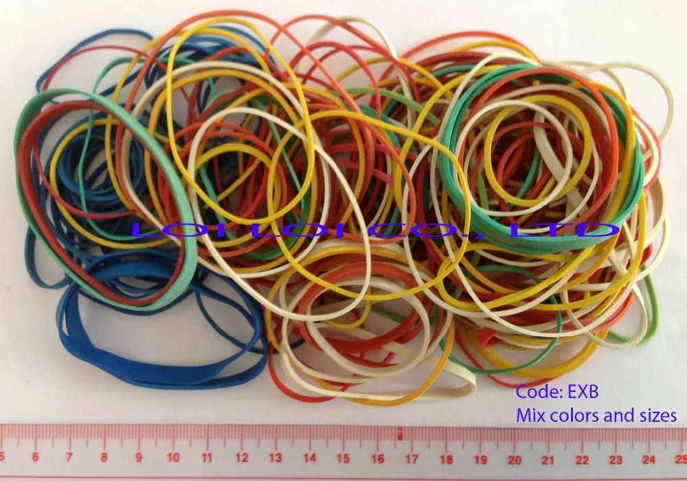 Natural Colorful Rubber Band With 80 Rubber Content / High Quality