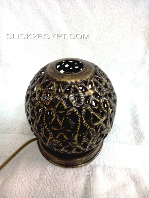BR369 Moroccan Table Tea light Brass Round Ball Lamp