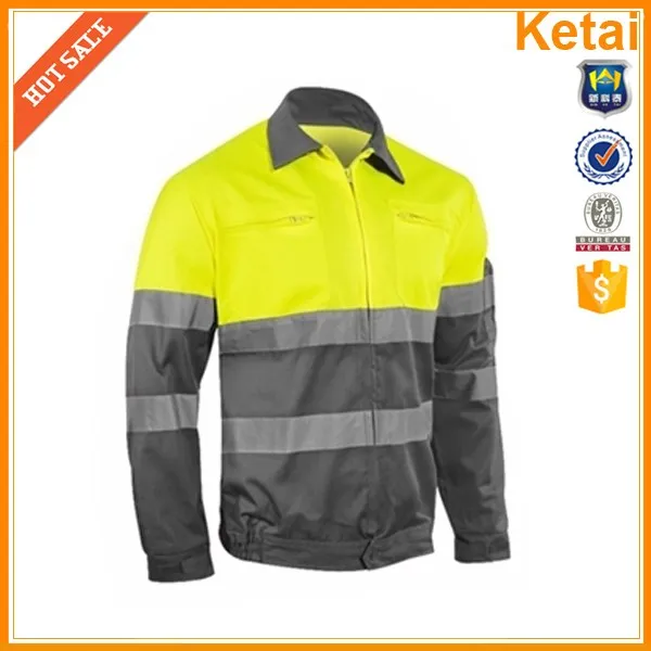 Hi Vis Reflektif Konstruksi Workwear Seragam Keamanan 