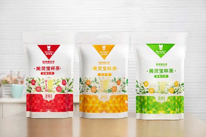 2018 Merlin Bird Green Tea Flavor Cup-tea, 20cups zipper plastic bag packing - 4uTea | 4uTea.com