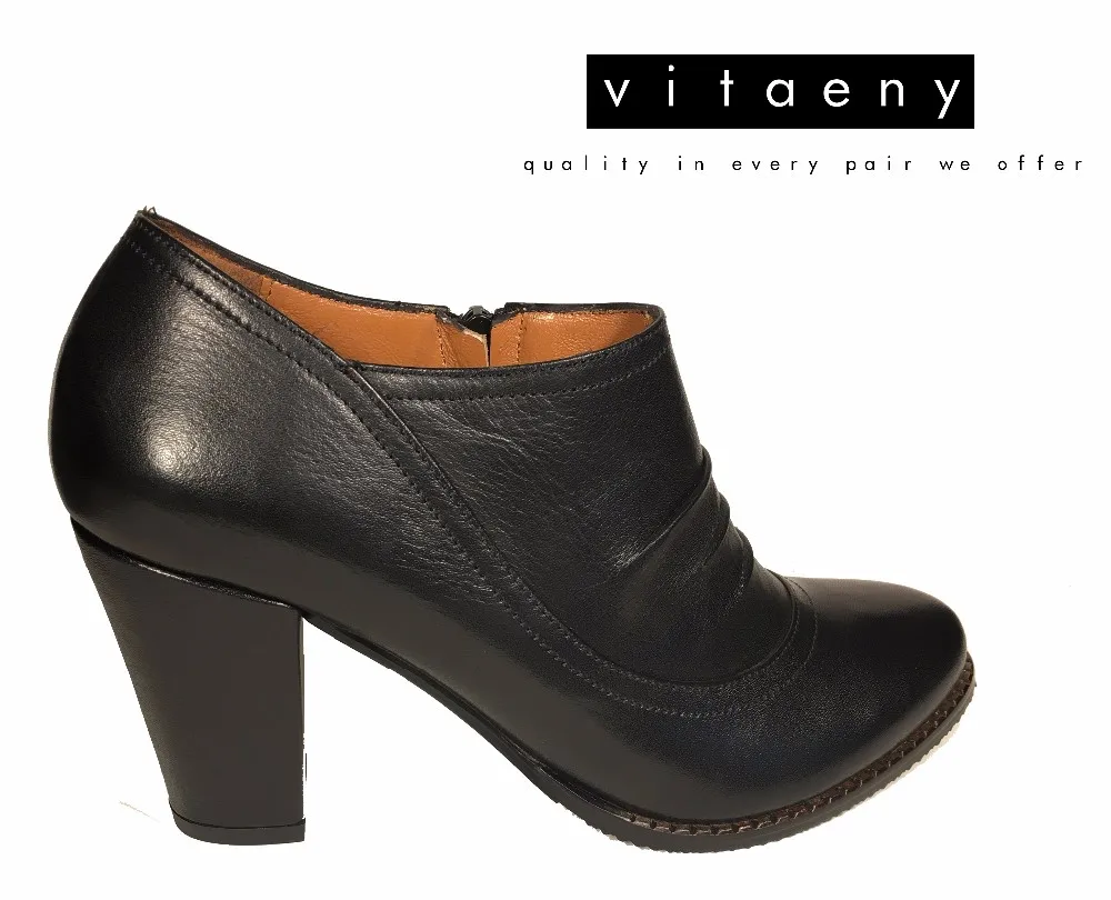 genuine leather high heel boots