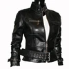 Top Quality Black Leather Ladies Jacket 100% Real Leather jacket