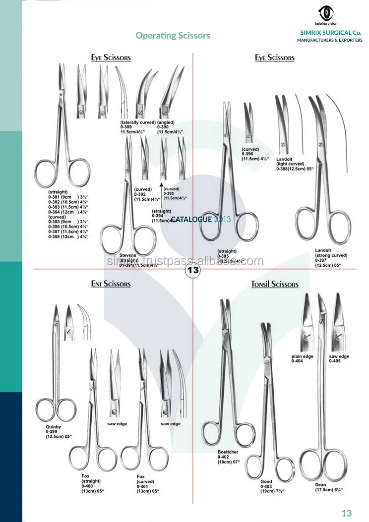 Operating Scissors,Mayo-noble,Wertheim,Mayo-harrington,Metzenbaum - Buy ...